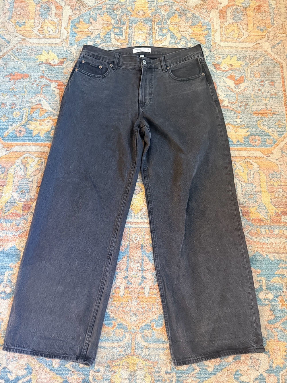 Abercrombie Curve Love Ultra Loose Jeans Women’s 29 Black Low Rise